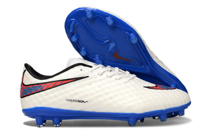 Nike Hypervenom Phantom FG Firm Ground Soccer Cleats - White/Red/Blue