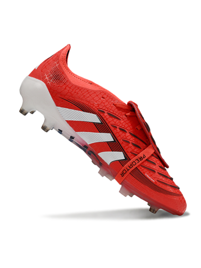 Adidas Predator 25 Elite Foldover Tongue AG Artificial Grass Soccer Cleats - Red/White/Black