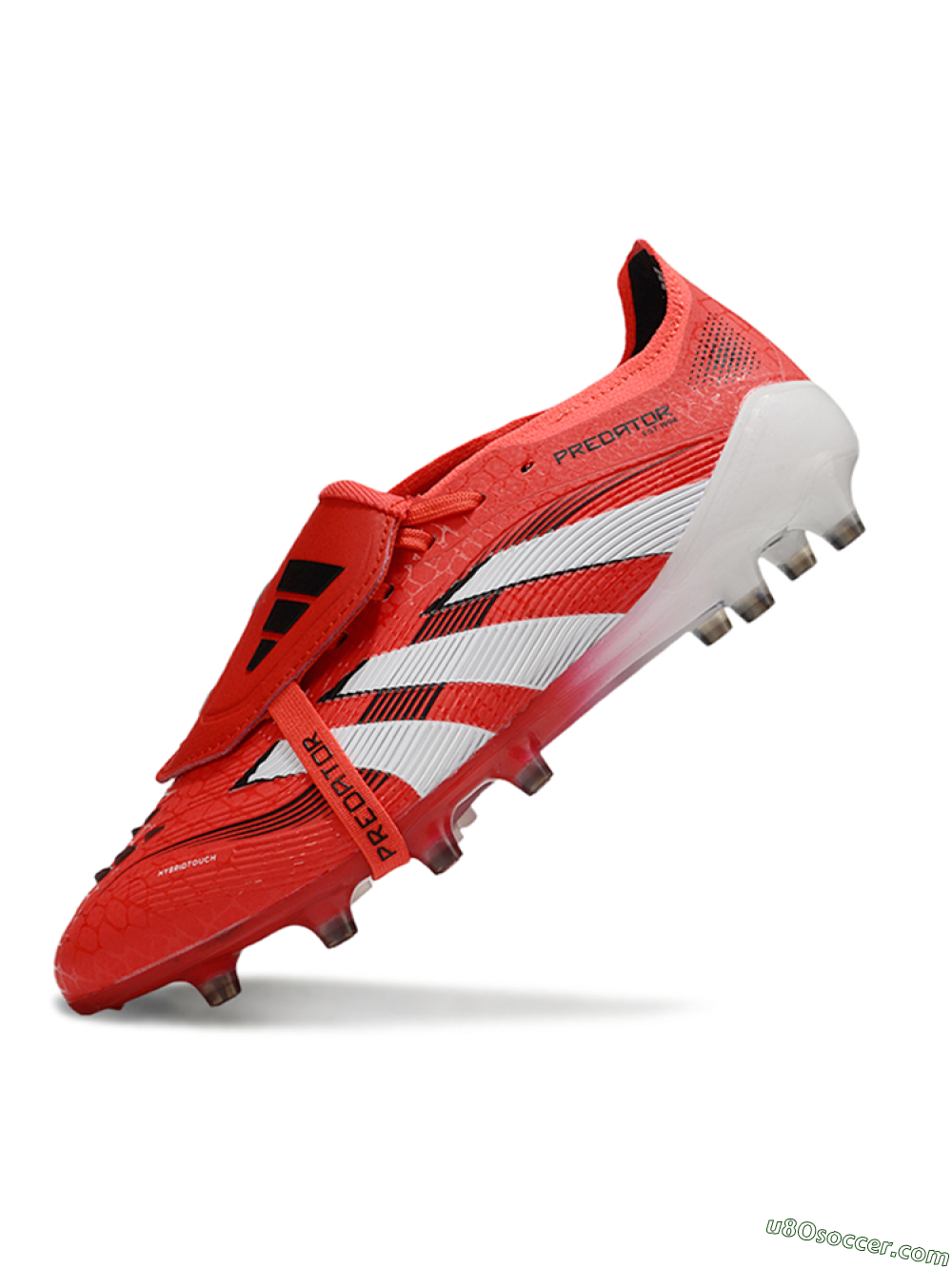 Adidas Predator 25 Elite Foldover Tongue AG Artificial Grass Soccer Cleats - Red/White/Black 5