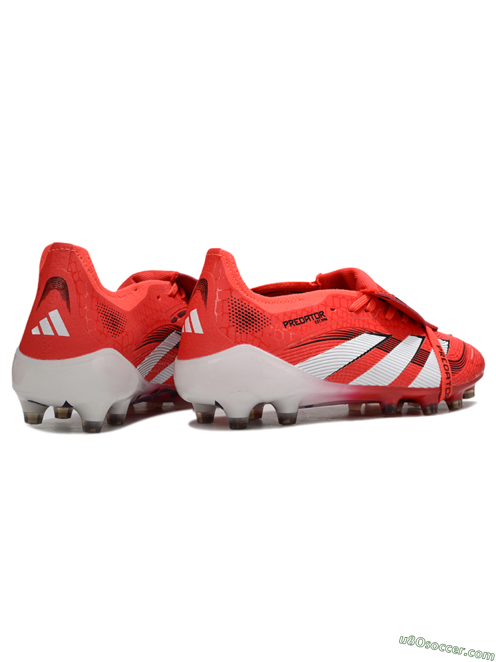 Adidas Predator 25 Elite Foldover Tongue AG Artificial Grass Soccer Cleats - Red/White/Black 6