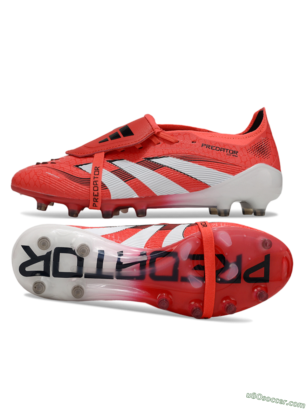 Adidas Predator 25 Elite Foldover Tongue AG Artificial Grass Soccer Cleats - Red/White/Black 0