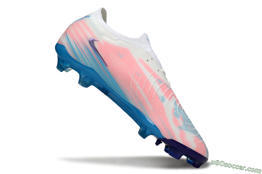 Nike Phantom GX 2 Elite FG Firm Ground Soccer Cleats - White/Pink/Blue 4