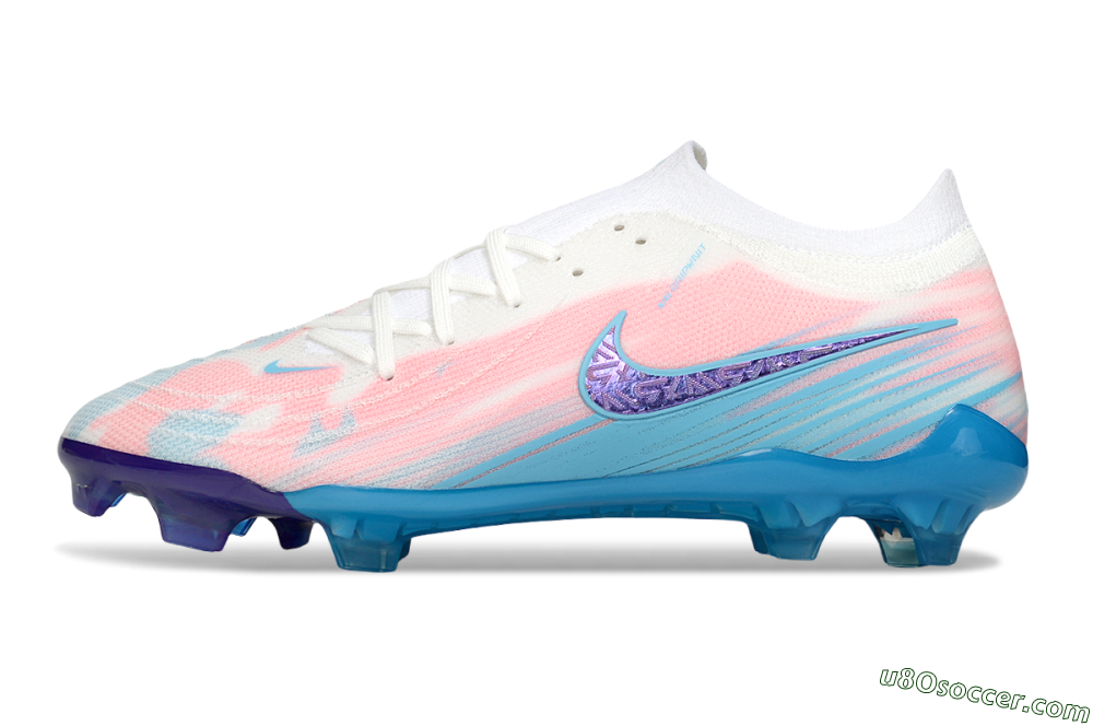 Nike Phantom GX 2 Elite FG Firm Ground Soccer Cleats - White/Pink/Blue 2