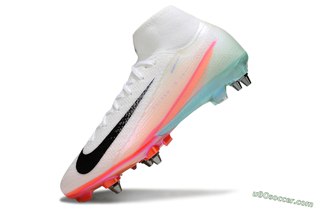 Nike Air Zoom Mercurial Superfly 10 Elite SG Soft Ground Soccer Cleats - White/Black/Pink 5