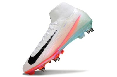 Nike Air Zoom Mercurial Superfly 10 Elite SG Soft Ground Soccer Cleats - White/Black/Pink