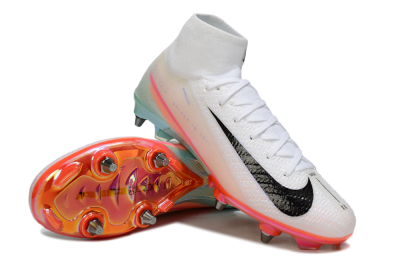 Nike Air Zoom Mercurial Superfly 10 Elite SG Soft Ground Soccer Cleats - White/Black/Pink