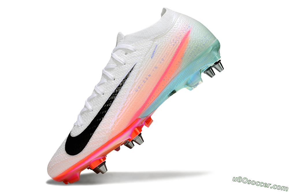 Nike Air Zoom Mercurial Vapor 16 Elite SG Soft Ground Soccer Cleats - White/Black/Pink 5