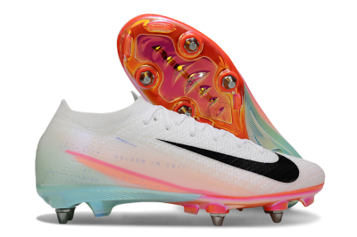 Nike Air Zoom Mercurial Vapor 16 Elite SG Soft Ground Soccer Cleats - White/Black/Pink
