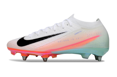 Nike Air Zoom Mercurial Vapor 16 Elite SG Soft Ground Soccer Cleats - White/Black/Pink