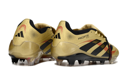 Adidas Predator 25 Elite Foldover Tongue FG Firm Ground Soccer Cleats - Gold/Black/Red