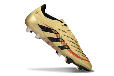 Adidas Predator 25 Elite FG Firm Ground Soccer Cleats - Gold/Black/Red