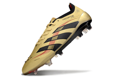 Adidas Predator 25 Elite FG Firm Ground Soccer Cleats - Gold/Black/Red