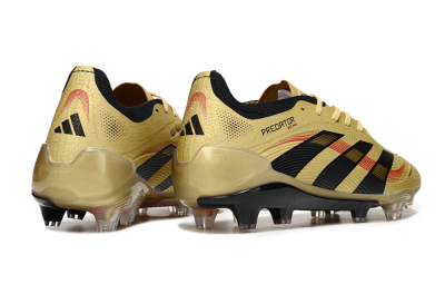 Adidas Predator 25 Elite FG Firm Ground Soccer Cleats - Gold/Black/Red