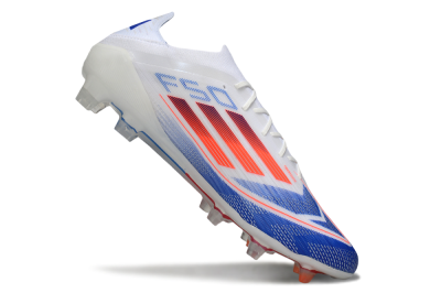 Adidas F50 Elite FG Firm Ground Soccer Cleats - White/Blue/Red