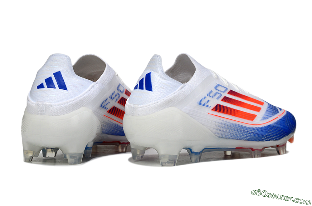 Adidas F50 Elite FG Firm Ground Soccer Cleats - White/Blue/Red 6