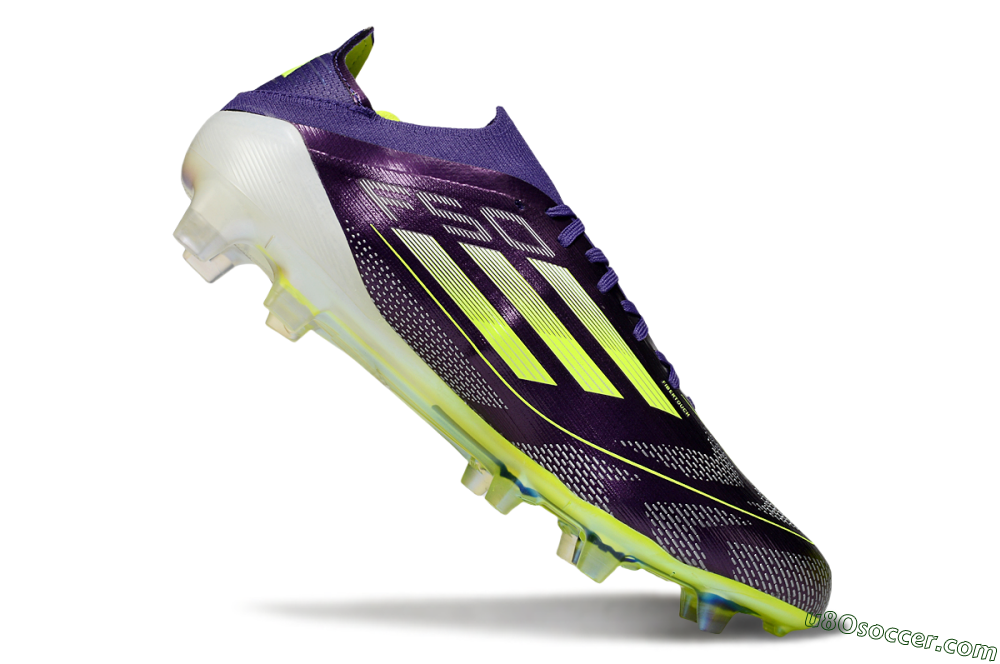 Adidas F50 Elite FG Firm Ground Soccer Cleats - Purple/Yellow 4