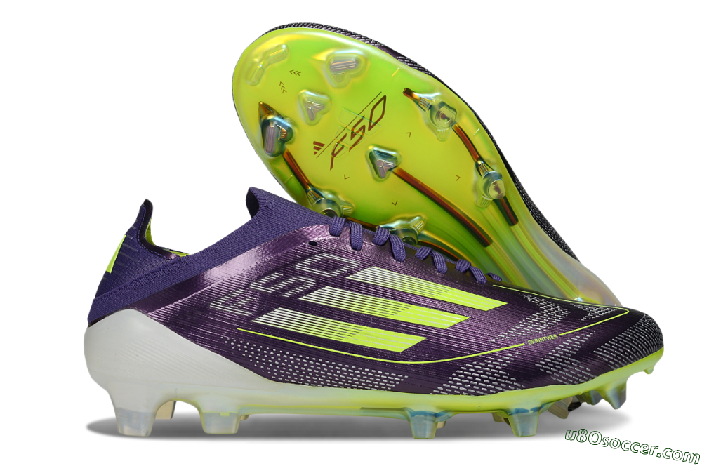 Adidas F50 Elite FG Firm Ground Soccer Cleats - Purple/Yellow 1