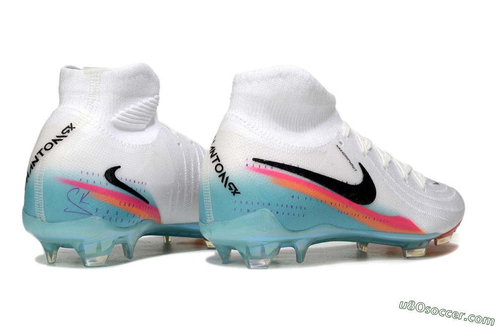 Nike Phantom Luna Elite FG Firm Ground Soccer Cleats - White/Red/Blue 6