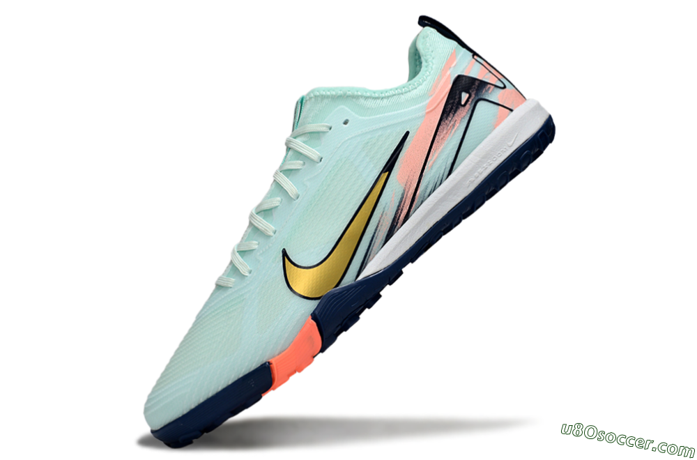 Nike Air Zoom Mercurial Vapor 16 Pro TF Artificial Turf Soccer Shoes - Jade/Gold/Pink 5