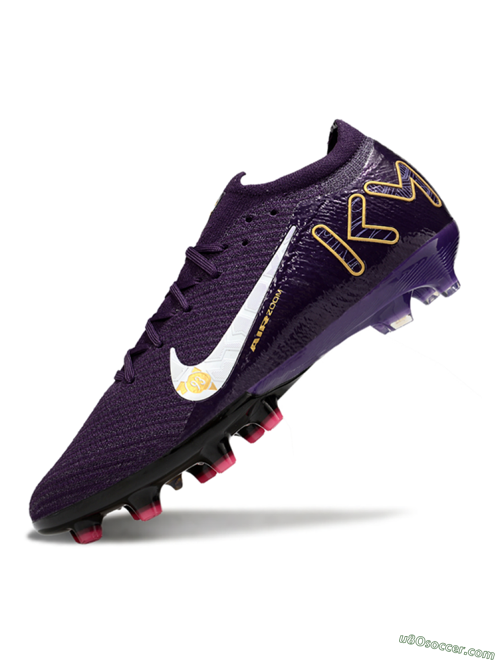 Nike Air Zoom Mercurial Vapor 16 Pro AG Artificial Grass Soccer Cleats - Purple/White/Gold 5
