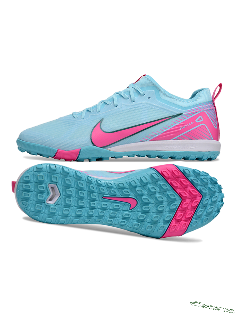 Nike Air Zoom Mercurial Vapor 16 Pro TF Artificial Turf Soccer Shoes - Jade/Pink/White 0
