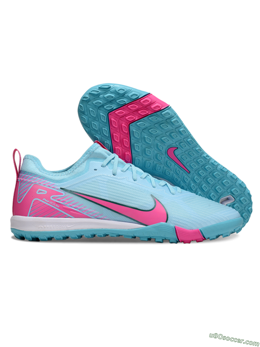 Nike Air Zoom Mercurial Vapor 16 Pro TF Artificial Turf Soccer Shoes - Jade/Pink/White 1
