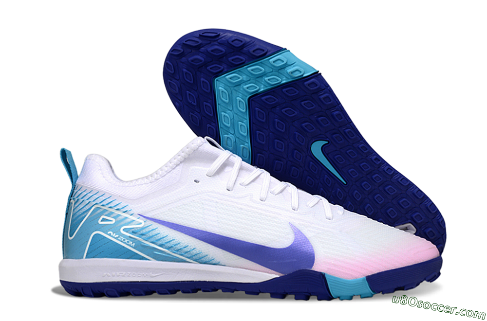 Nike Air Zoom Mercurial Vapor 16 Pro TF Artificial Turf Soccer Shoes - Whtie/Beige/Blue 1