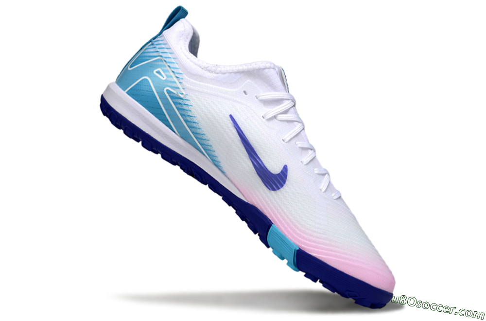 Nike Air Zoom Mercurial Vapor 16 Pro TF Artificial Turf Soccer Shoes - Whtie/Beige/Blue 4