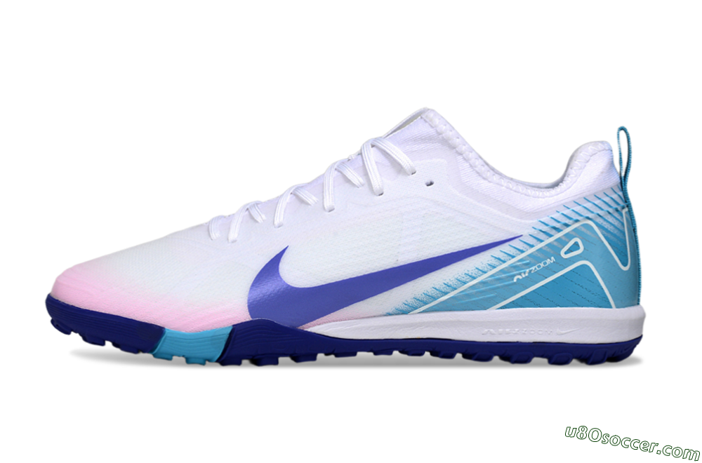 Nike Air Zoom Mercurial Vapor 16 Pro TF Artificial Turf Soccer Shoes - Whtie/Beige/Blue 2