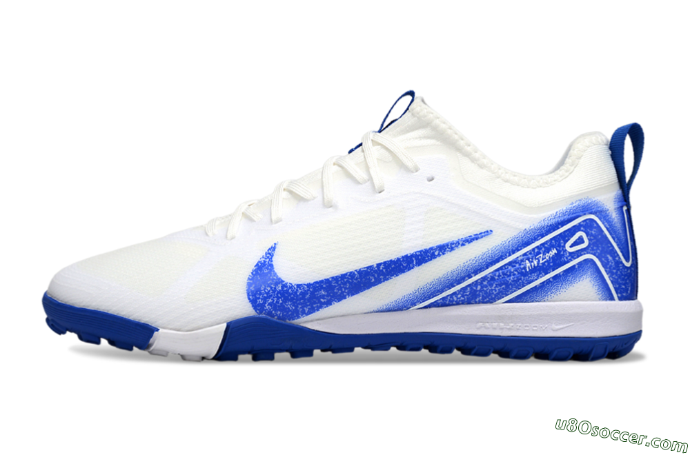 Nike Air Zoom Mercurial Vapor 16 Pro TF Artificial Turf Soccer Shoes - Whtie/Beige/Blue 2