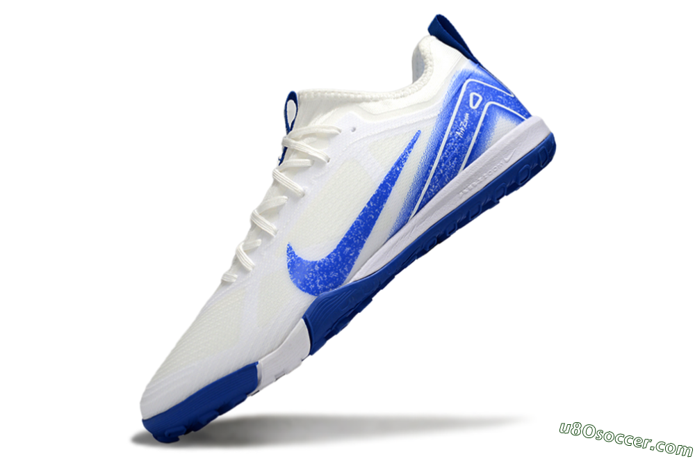 Nike Air Zoom Mercurial Vapor 16 Pro TF Artificial Turf Soccer Shoes - Whtie/Beige/Blue 5