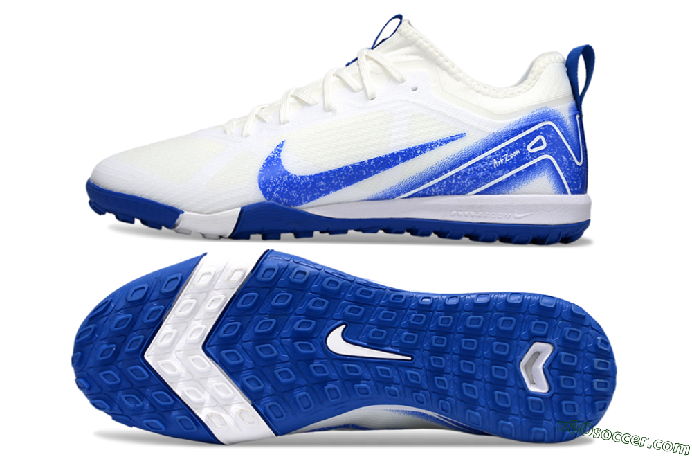 Nike Air Zoom Mercurial Vapor 16 Pro TF Artificial Turf Soccer Shoes - Whtie/Beige/Blue 0