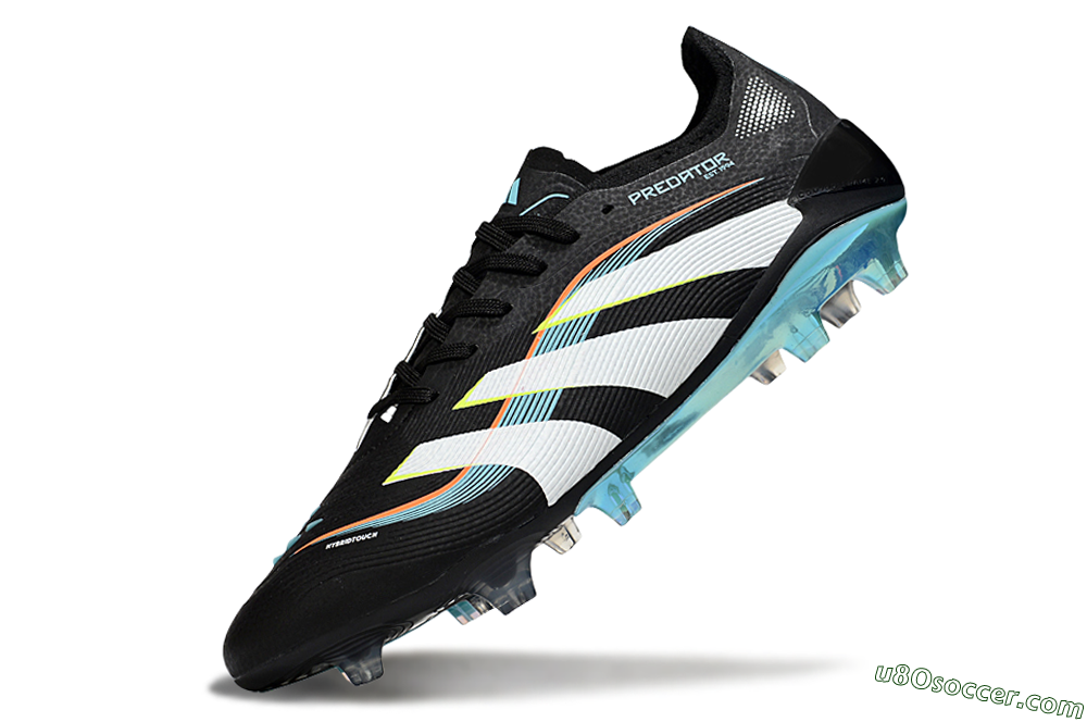Adidas Predator 25 Elite FG Firm Ground Soccer Cleats - Black/White/Jade 5