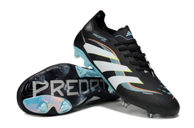 Adidas Predator 25 Elite FG Firm Ground Soccer Cleats - Black/White/Jade