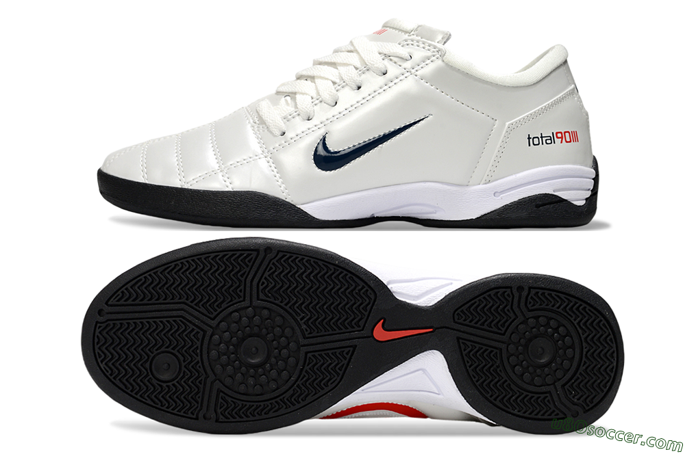 Nike Total 90 III IC Indoor & Futsal Soccer Shoes - Beige/Black/White 0