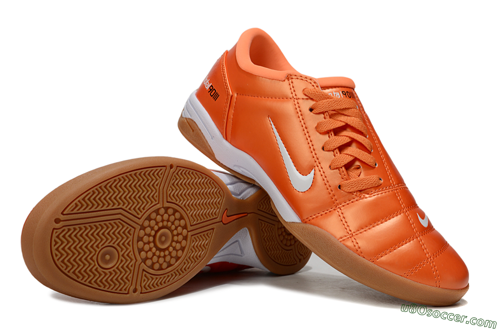 Nike Total 90 III IC Indoor & Futsal Soccer Shoes - Orange/White/Brown 3