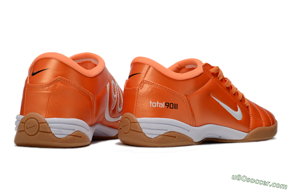 Nike Total 90 III IC Indoor & Futsal Soccer Shoes - Orange/White/Brown 6