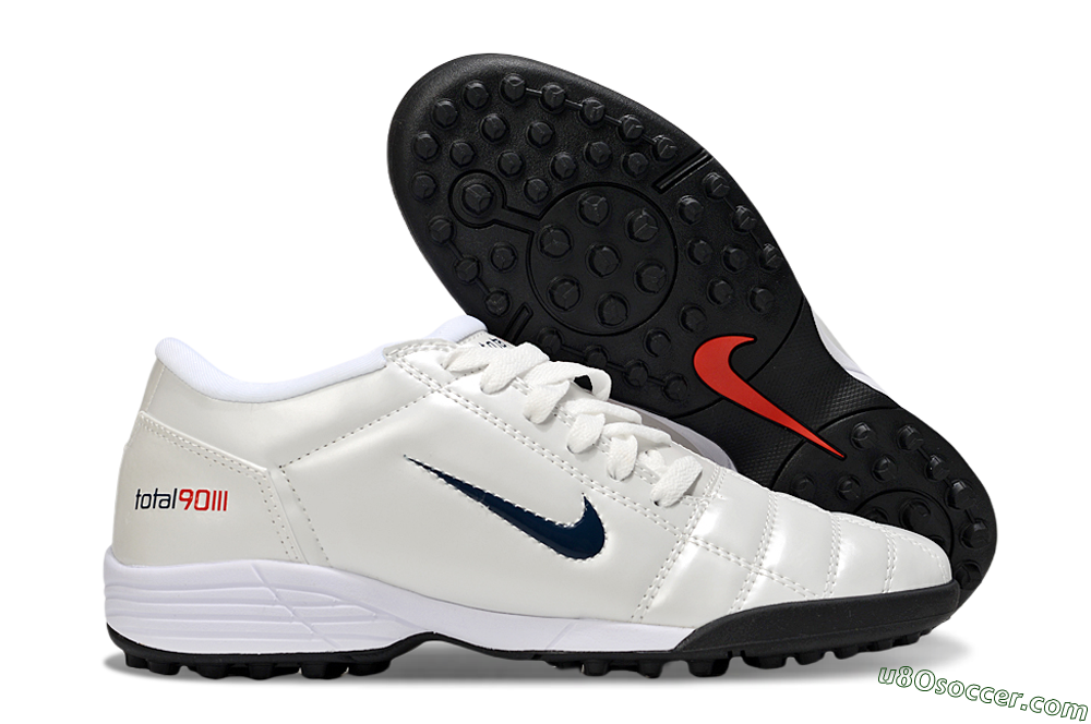 Nike Total 90 III TF Artificial Turf Soccer Shoes - Beige/Black/White 1