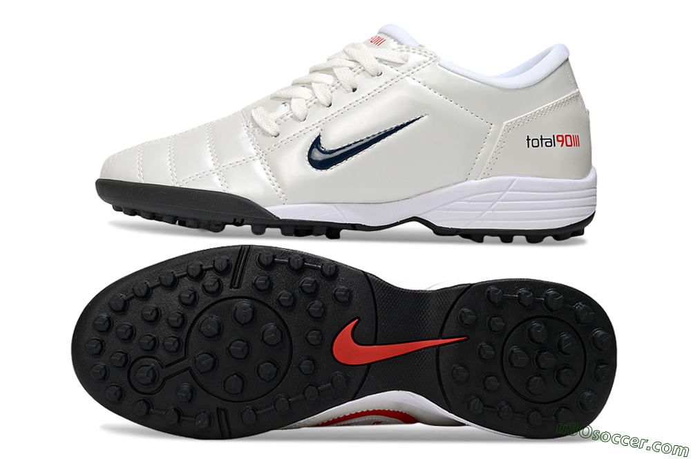 Nike Total 90 III TF Artificial Turf Soccer Shoes - Beige/Black/White 0