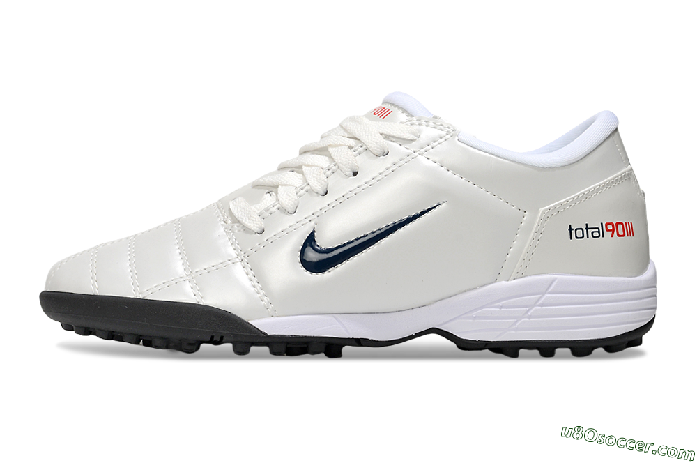 Nike Total 90 III TF Artificial Turf Soccer Shoes - Beige/Black/White 2