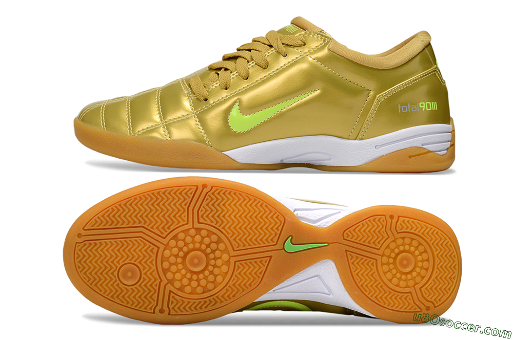 Nike Total 90 III IC Indoor & Futsal Soccer Shoes - Gold/Yellow/White 0