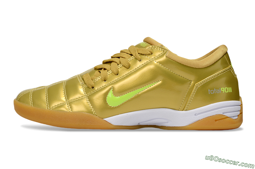 Nike Total 90 III IC Indoor & Futsal Soccer Shoes - Gold/Yellow/White 2