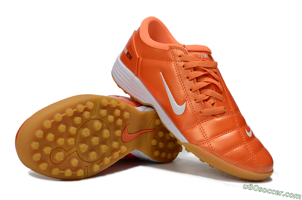 Nike Total 90 III TF Artificial Turf Soccer Shoes - Orange/White/Brown 3