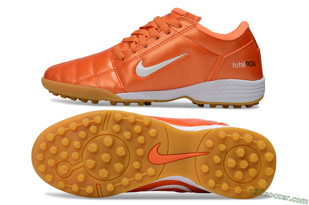 Nike Total 90 III TF Artificial Turf Soccer Shoes - Orange/White/Brown 0