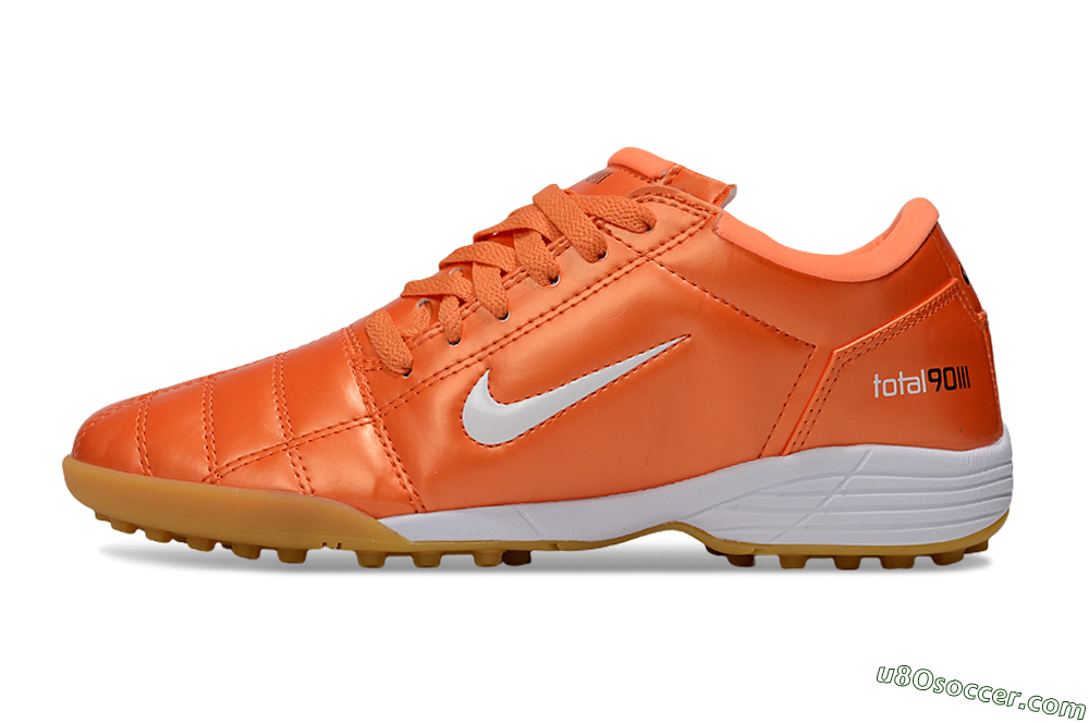 Nike Total 90 III TF Artificial Turf Soccer Shoes - Orange/White/Brown 2