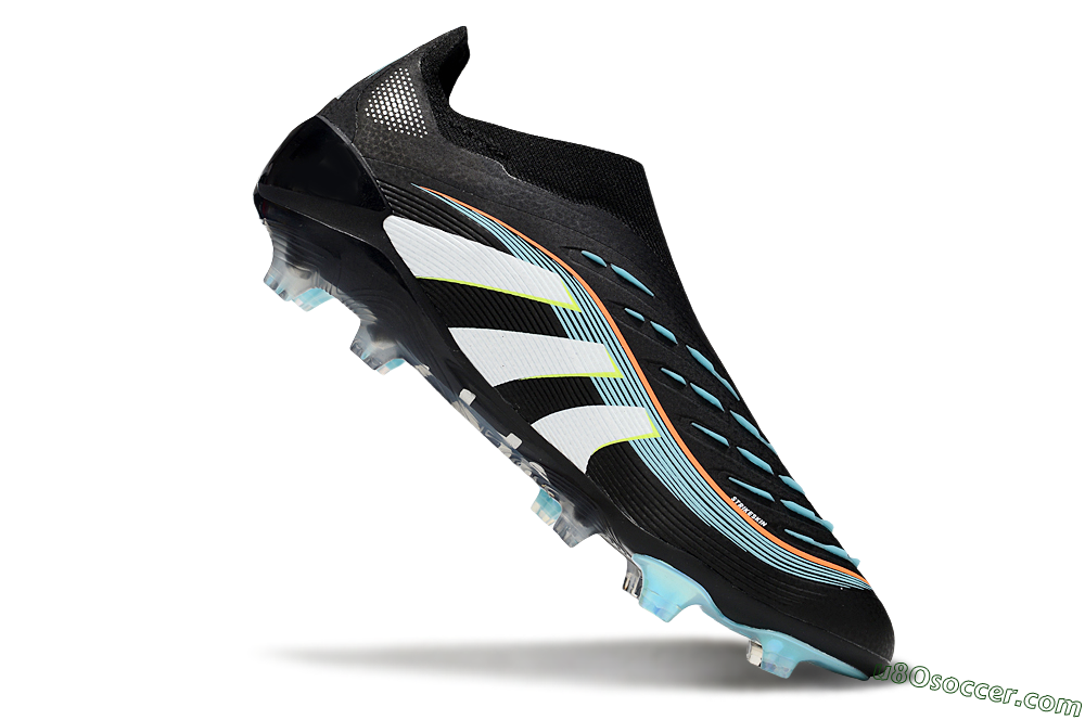 Adidas Predator 25 Elite Laceless FG Firm Ground Soccer Cleats - Black/White/Jade 4