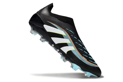 Adidas Predator 25 Elite Laceless FG Firm Ground Soccer Cleats - Black/White/Jade