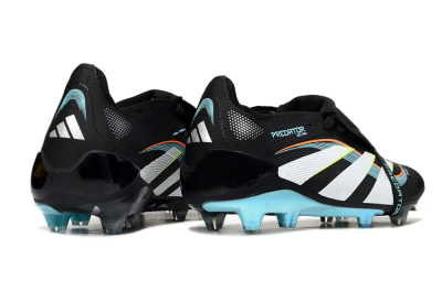 Adidas Predator 25 Elite Foldover Tongue FG Firm Ground Soccer Cleats - Black/White/Jade