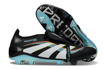 Adidas Predator 25 Elite Foldover Tongue FG Firm Ground Soccer Cleats - Black/White/Jade