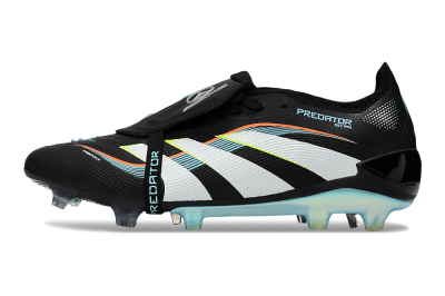 Adidas Predator 25 Elite Foldover Tongue FG Firm Ground Soccer Cleats - Black/White/Jade